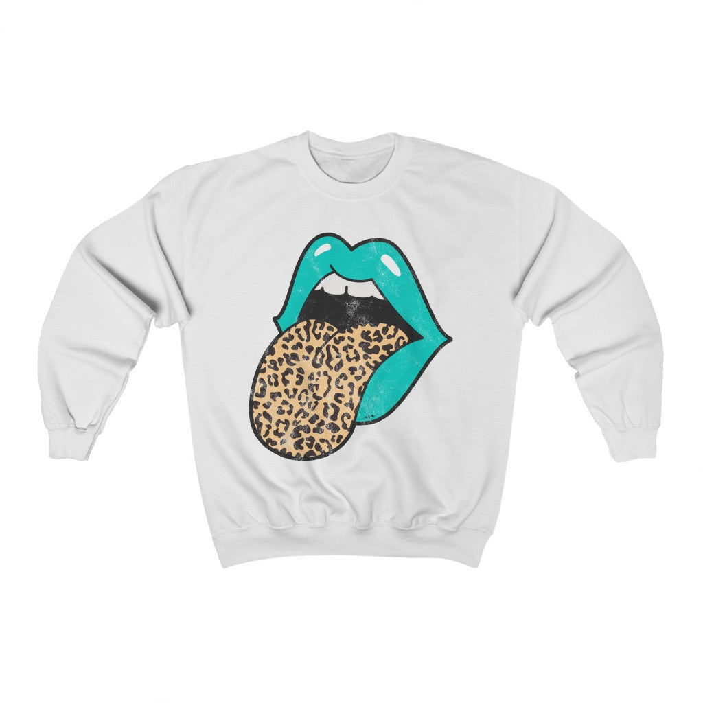 The rolling stones lips distressed sweatshirt hot sale